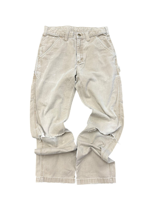 Carhartt Baggy Khaki Ripped Knee Pants Size 32 x 34