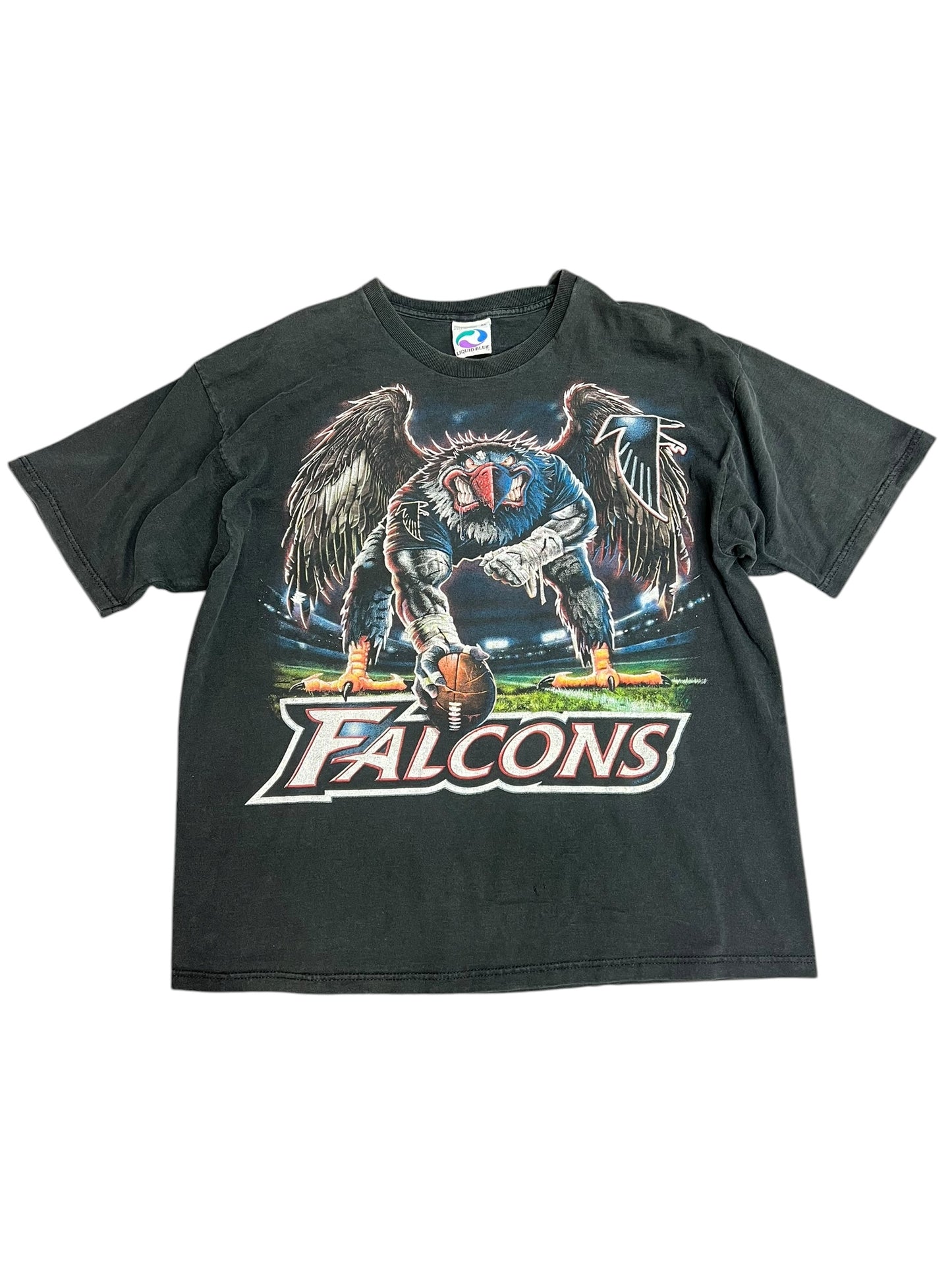 Vintage Atlanta Falcons Liquid Blue Faded Tee Size XL