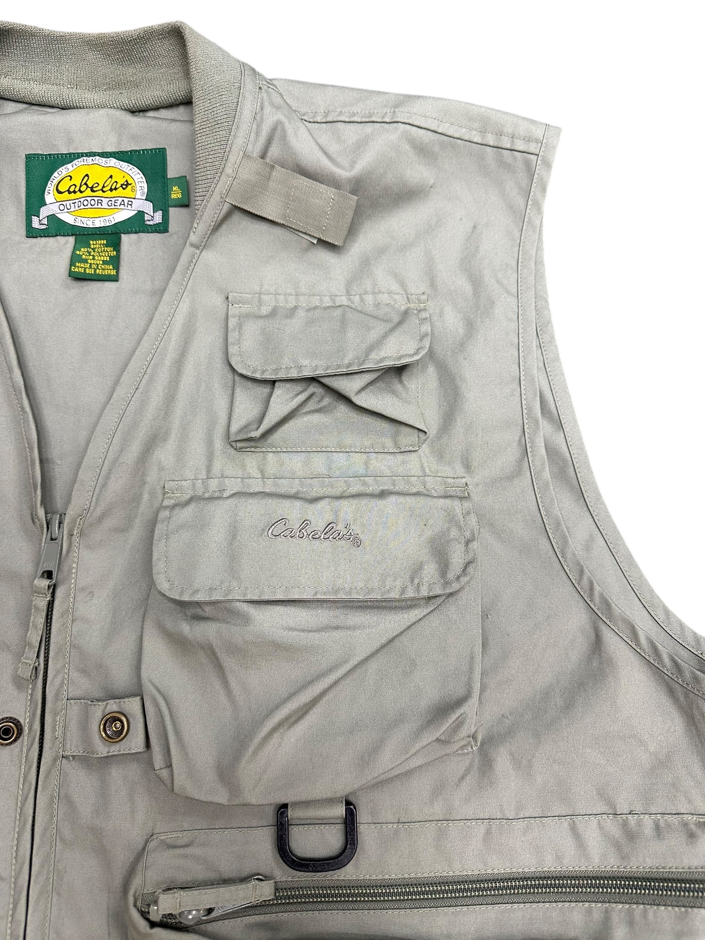Y2K Cabela's 'Coors' Beer Embroidered Utility Outdoors Vest Size XL