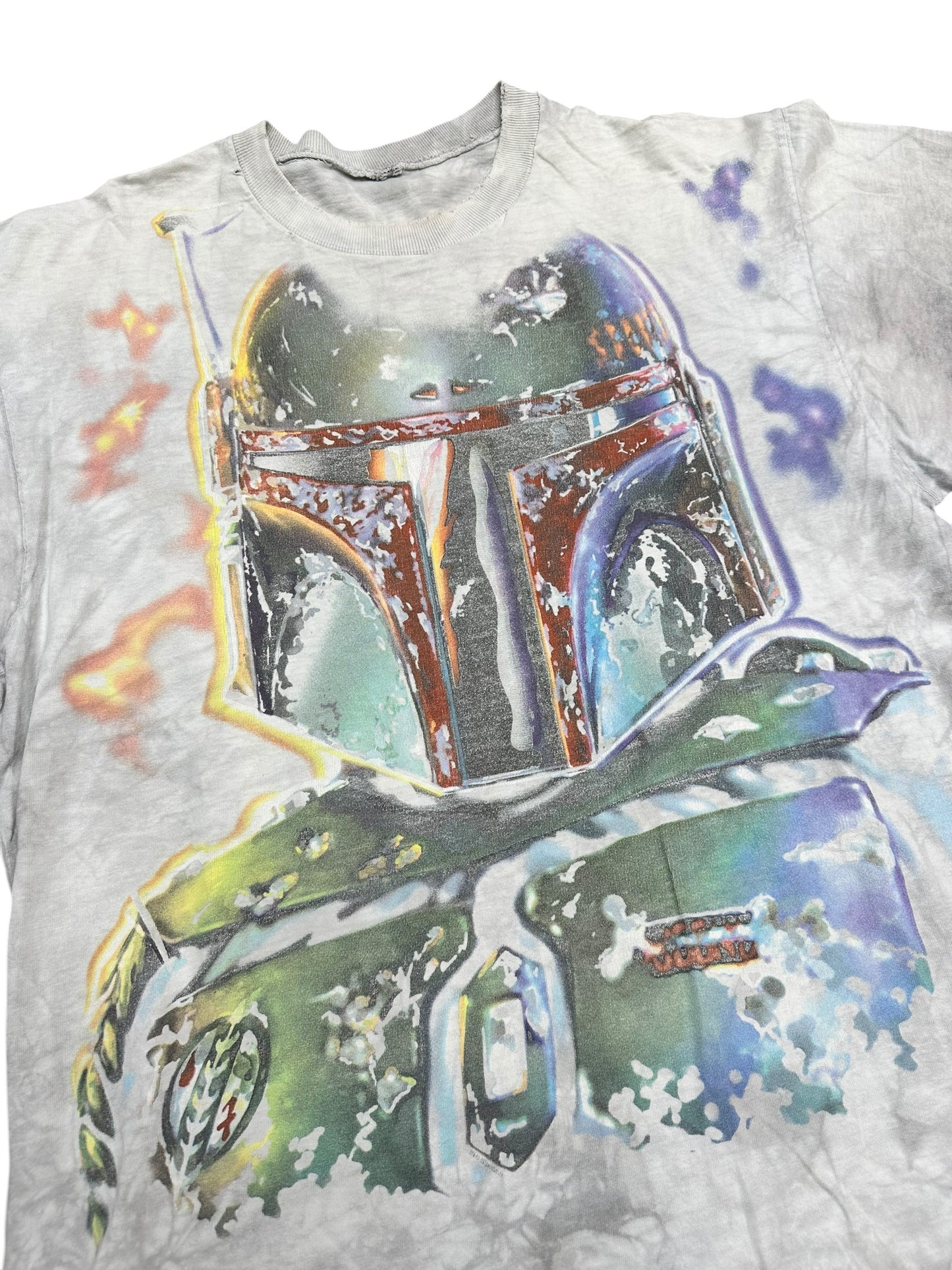 Vintage 90s Bubba Fett Liquid Blue Thrashed Promo Tee Size L