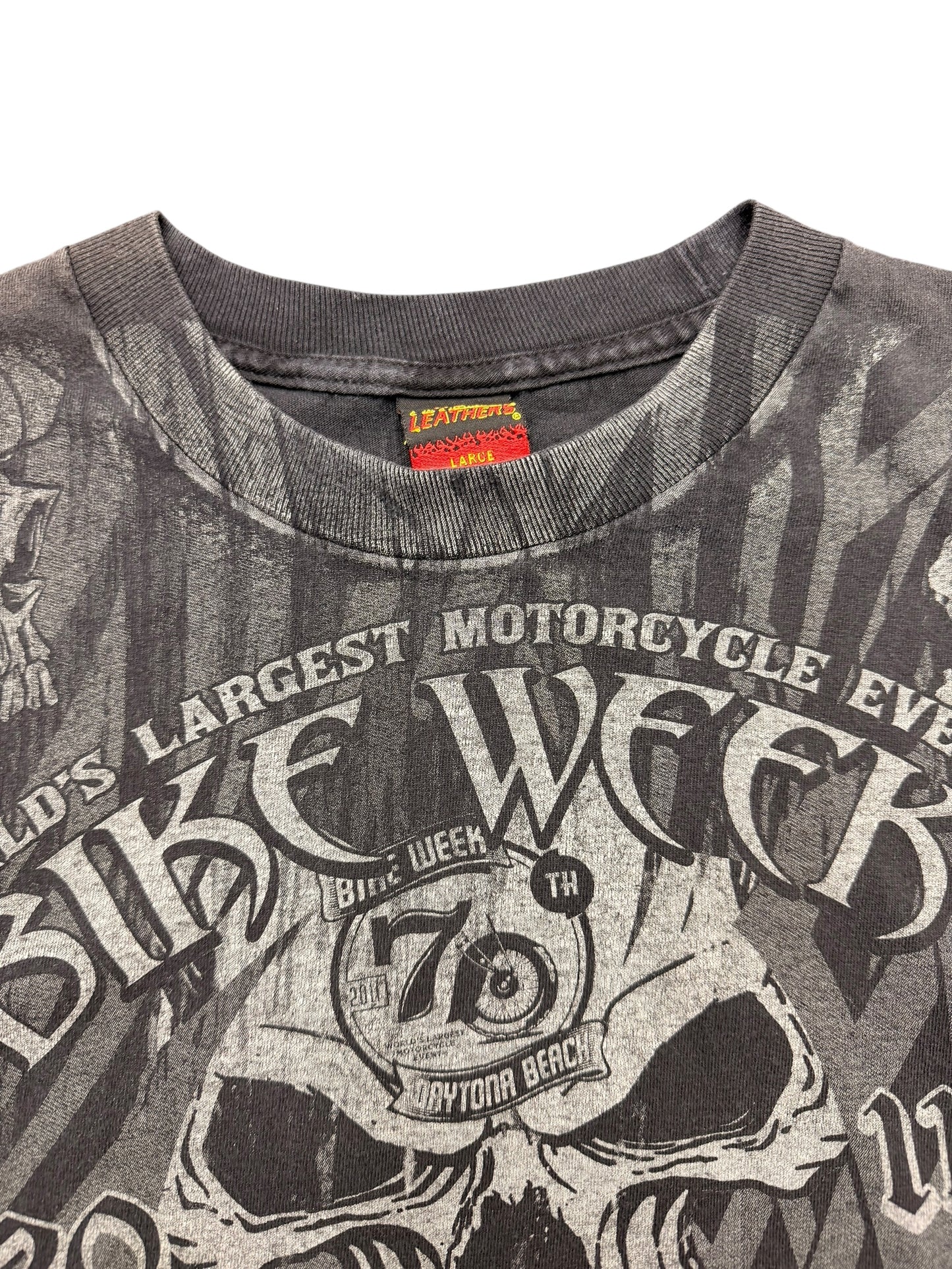 Y2K Daytona Bike Week Skull Long Sleeve Tee Size Large
