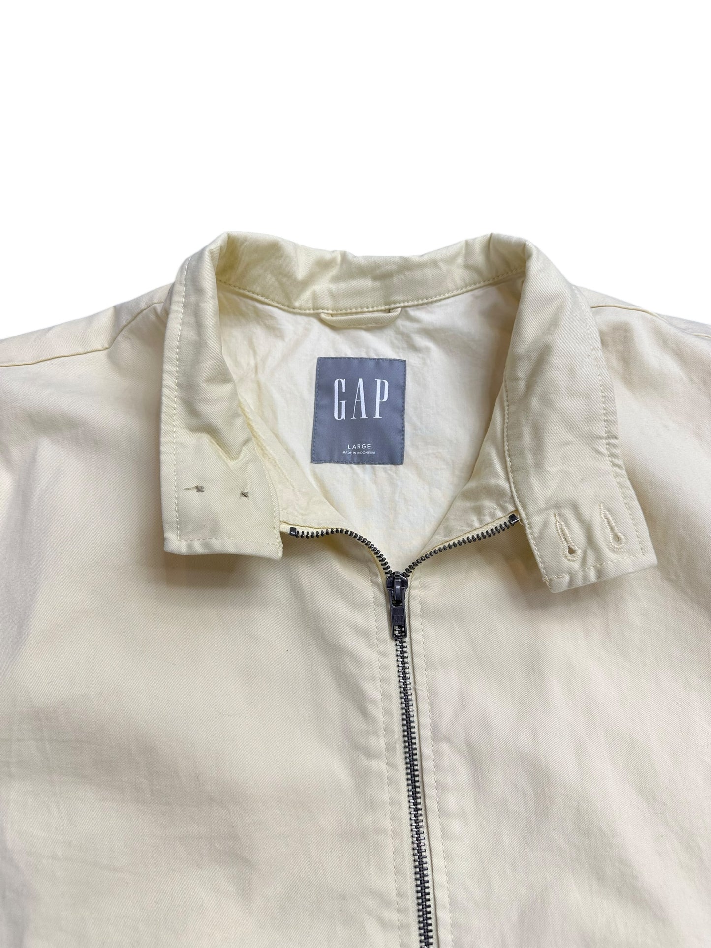 Retro GAP Light Yellow Full Zip Jacket Size L