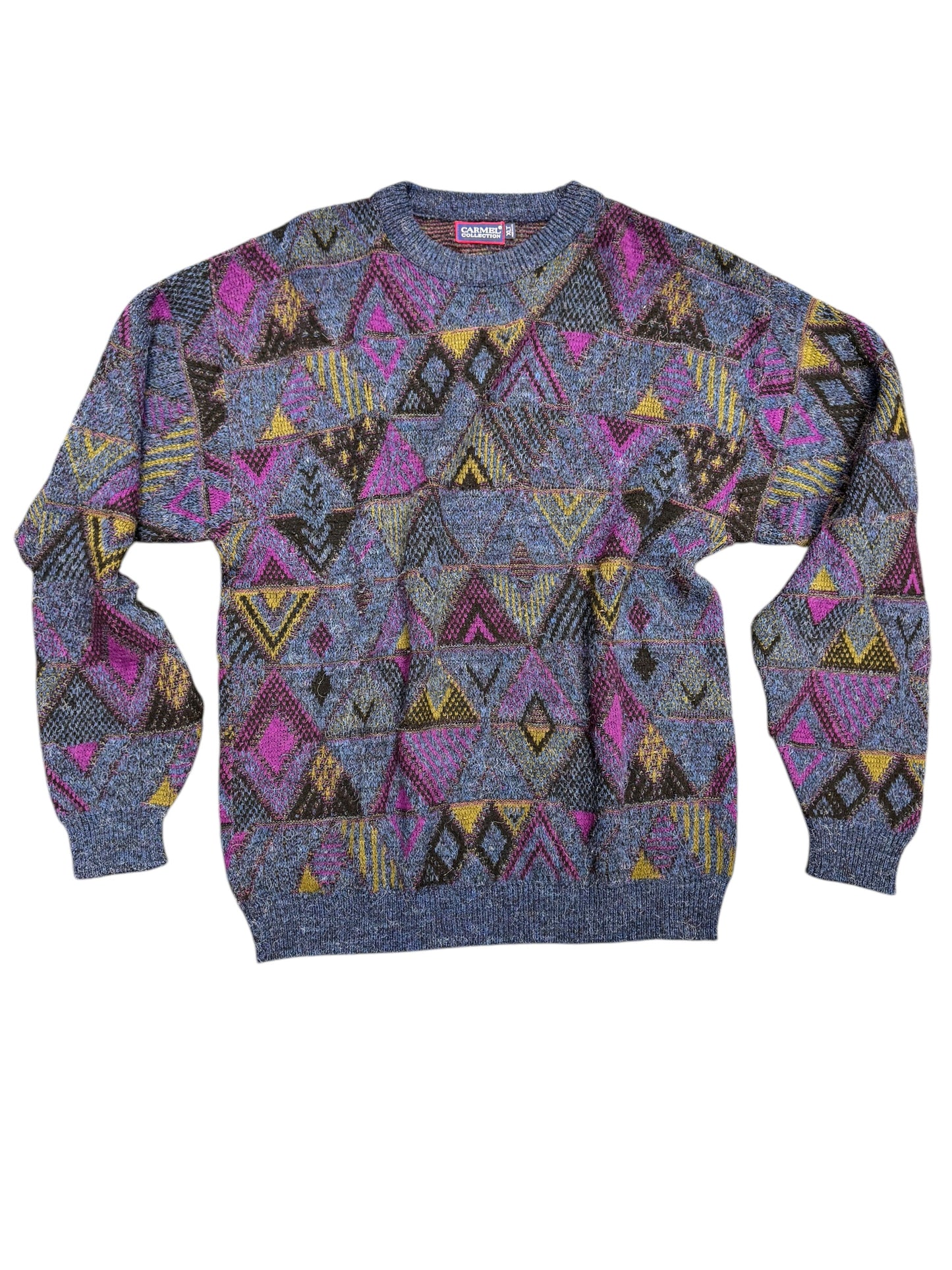 Vintage Purple & Navy Sweater Sz XLT