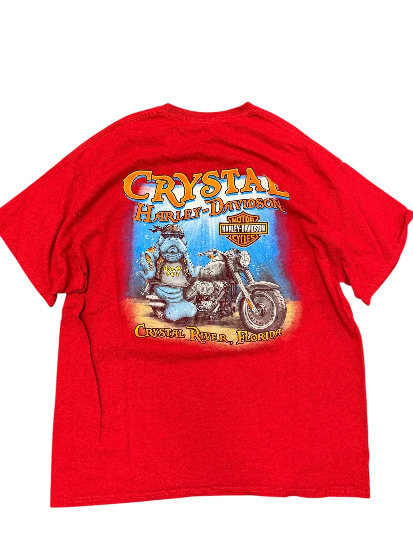 2020 Harley Davidson Biker Santa Red Tee Size XL