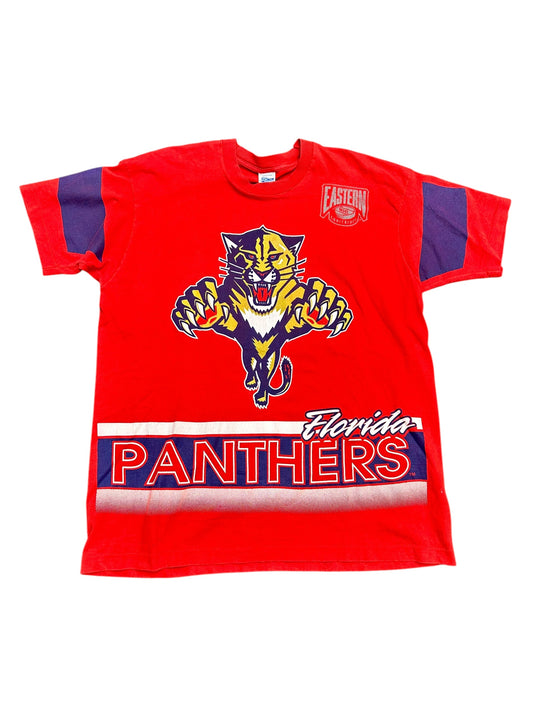 Vintage Florida Panthers Hockey Salem Big Print Graphic Tee Size XL