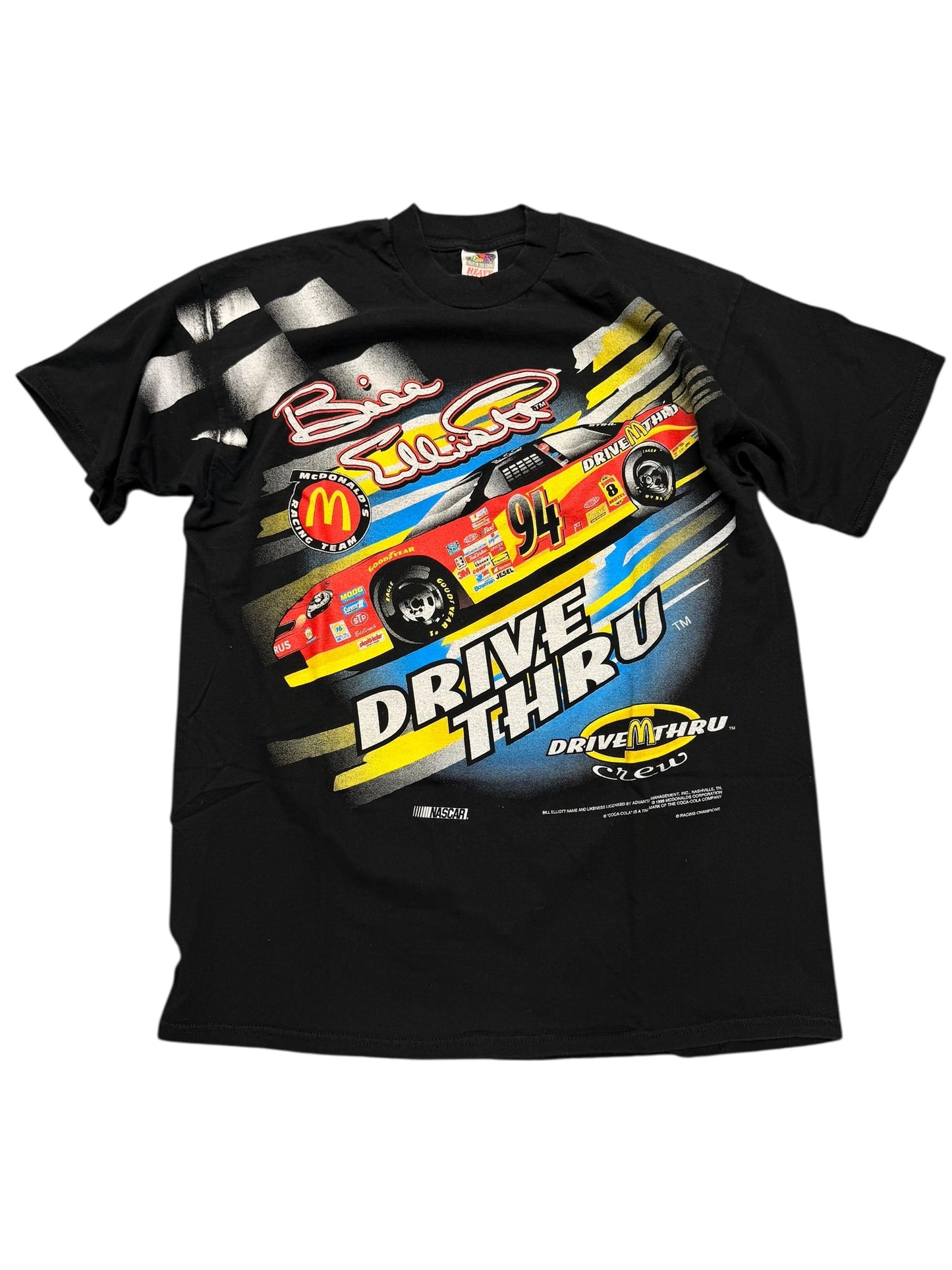 Vintage NASCAR Bill Elliot McDonald’s “Drive Through Crew” Tee Size XL