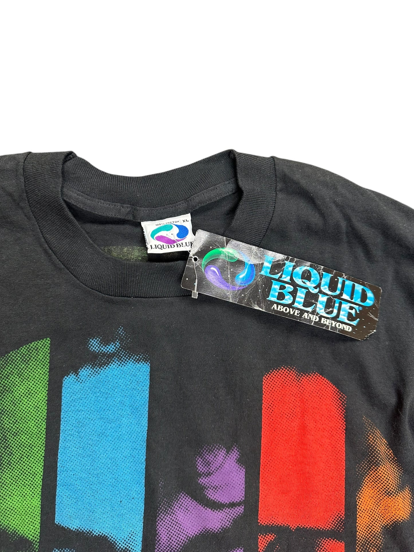 Vintage 1993 The Grateful Dead Deadstock Summer Tour Liquid Blue Band Tee Size XL