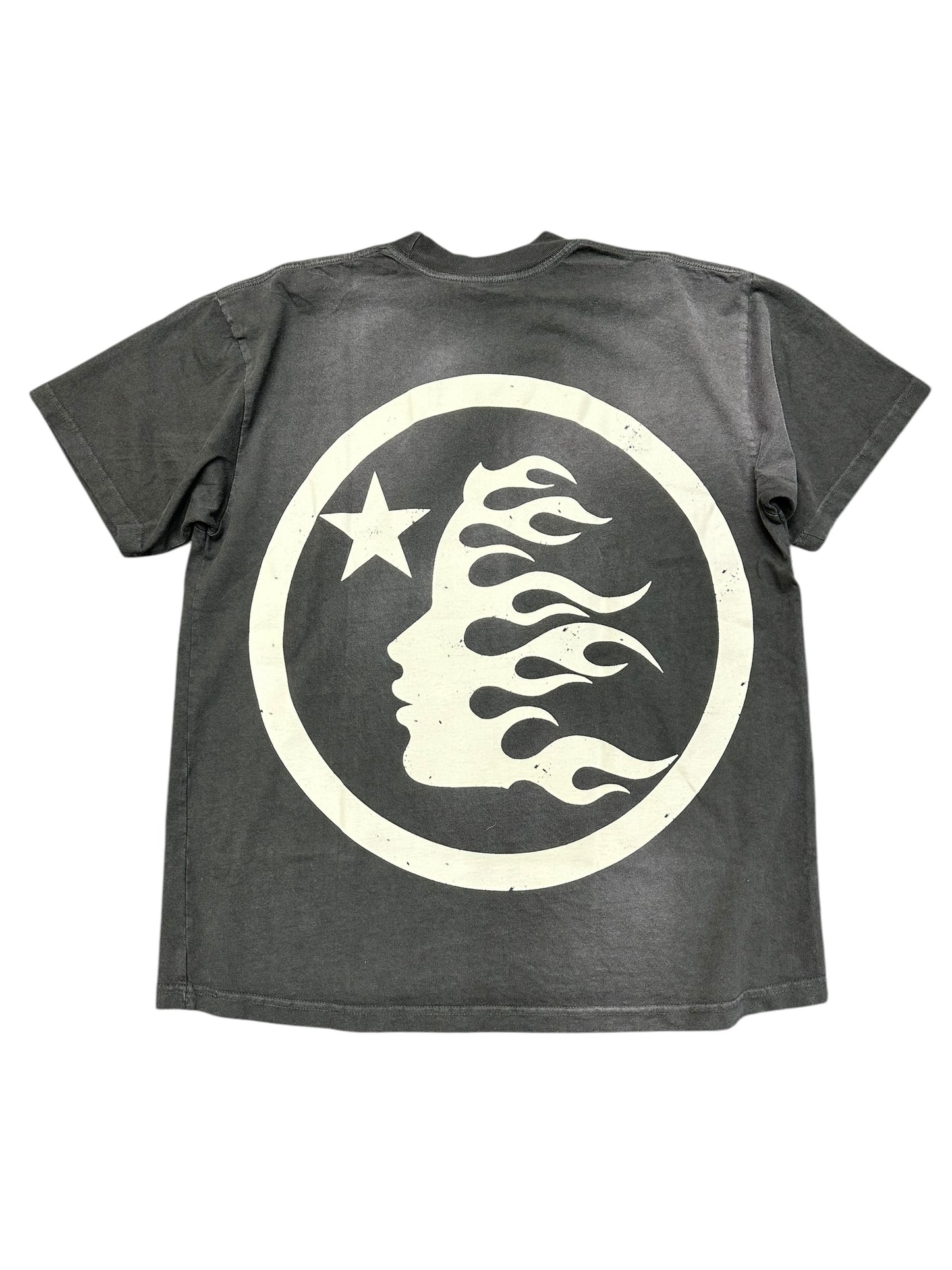 HELLSTAR Flaming Face Back Graphic Print Tee Size L