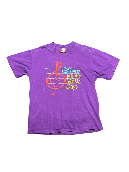 vintage 90s Disney 'Magic Music Days' mickey music note screen print tee