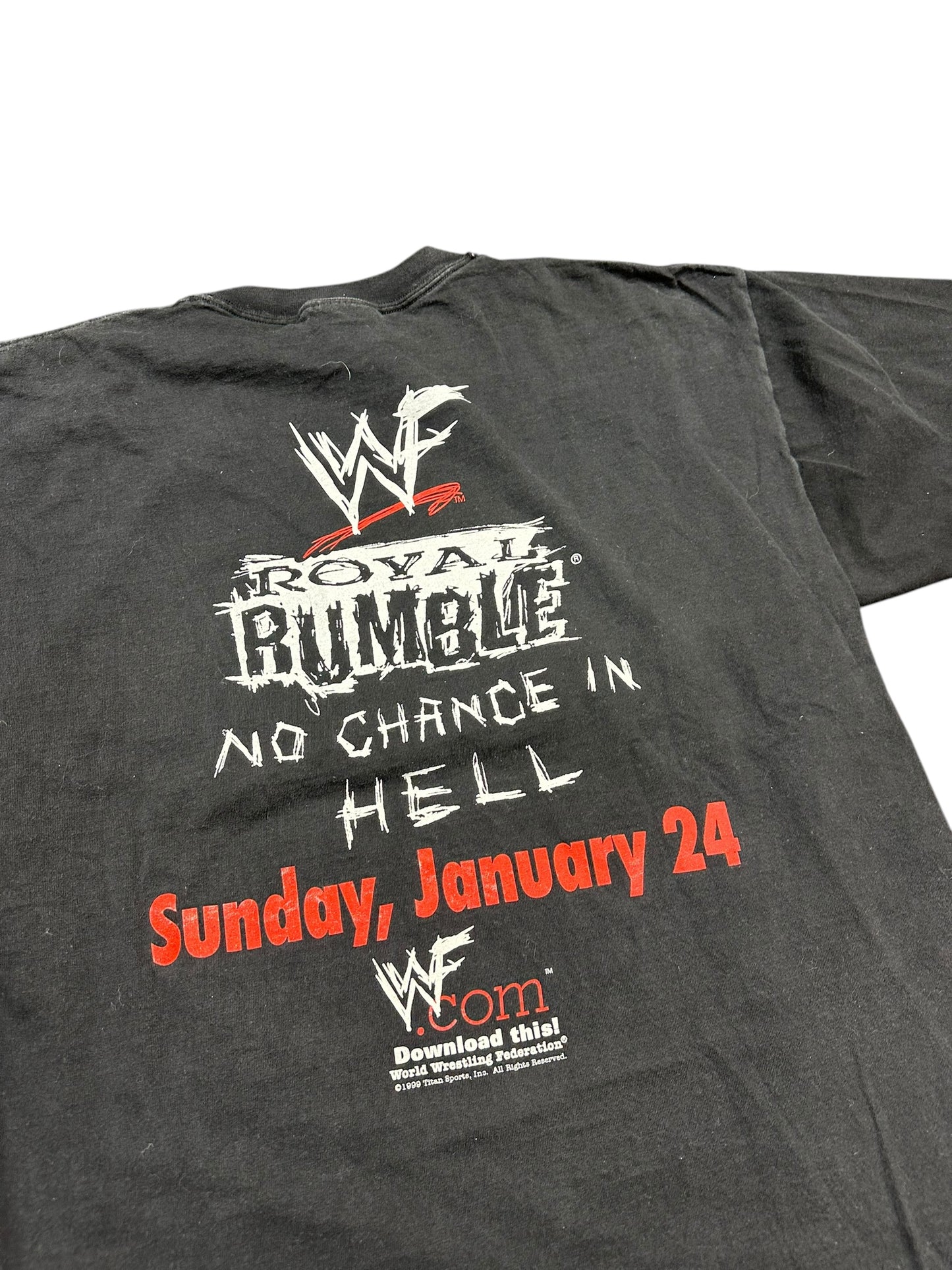 Vintage 1999 Royal Rumble Stone Cold No Chance In Hell Tee Size XL