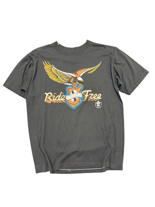 Vintage Rare Harley Davidson Ride Free 80s Tee Size XL (smaller fit)