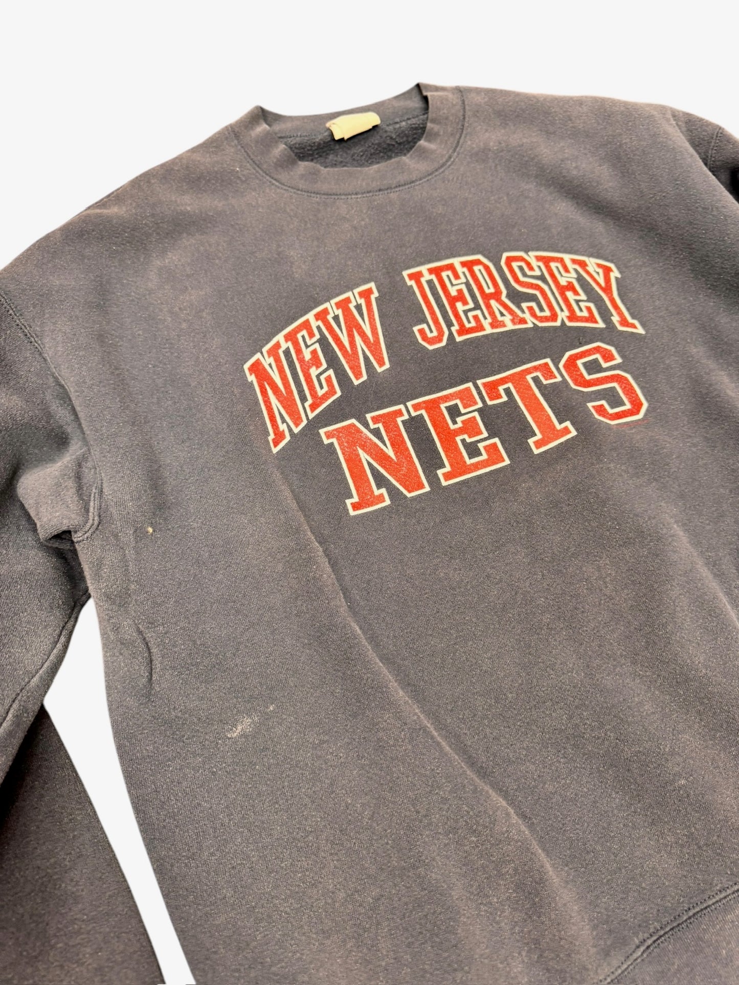 Vintage New Jersey Nets Faded Basketball Crewneck Size XL