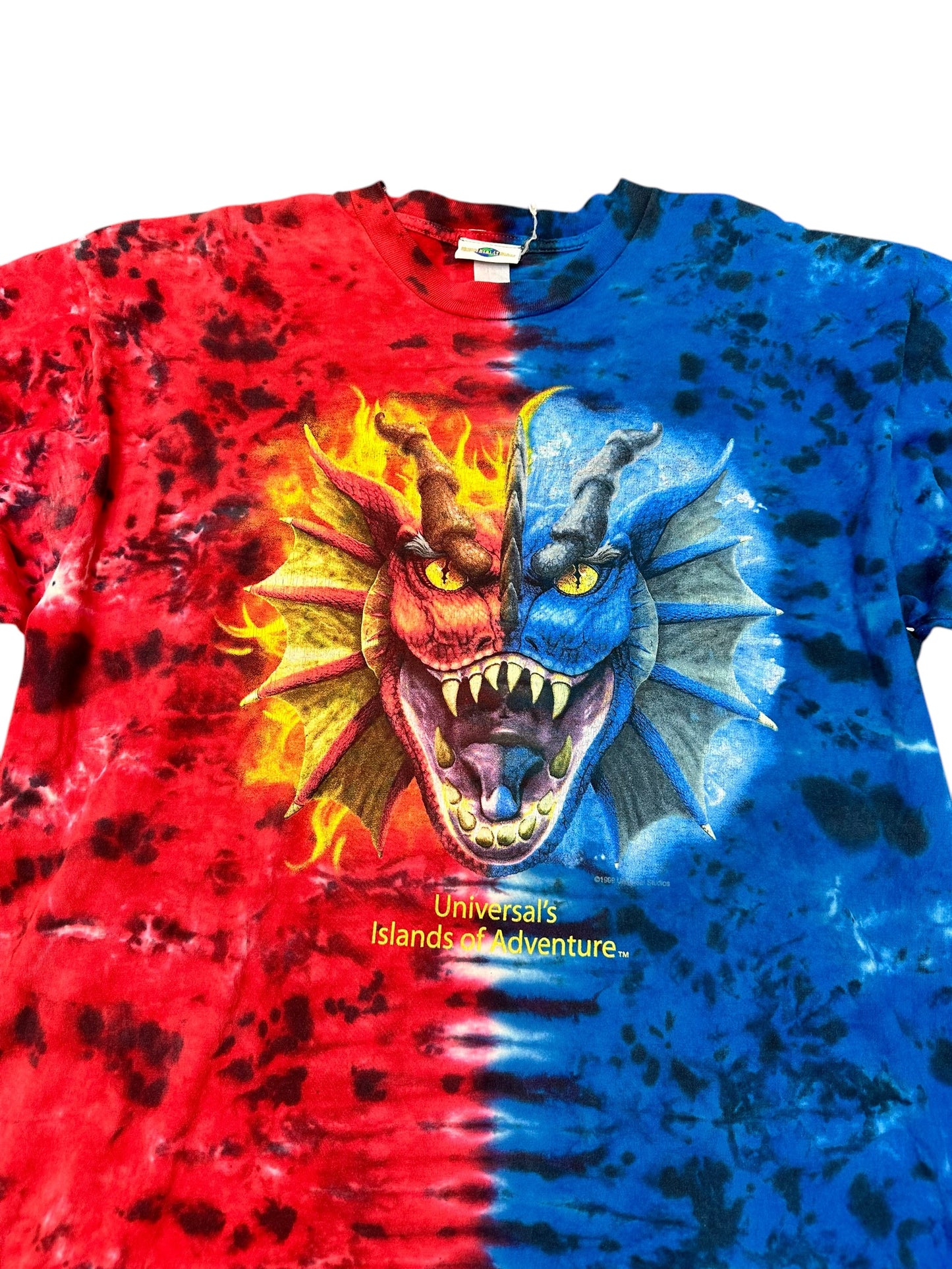 Vintage Universal Dueling Dragons Ride Promo Tee Size XL