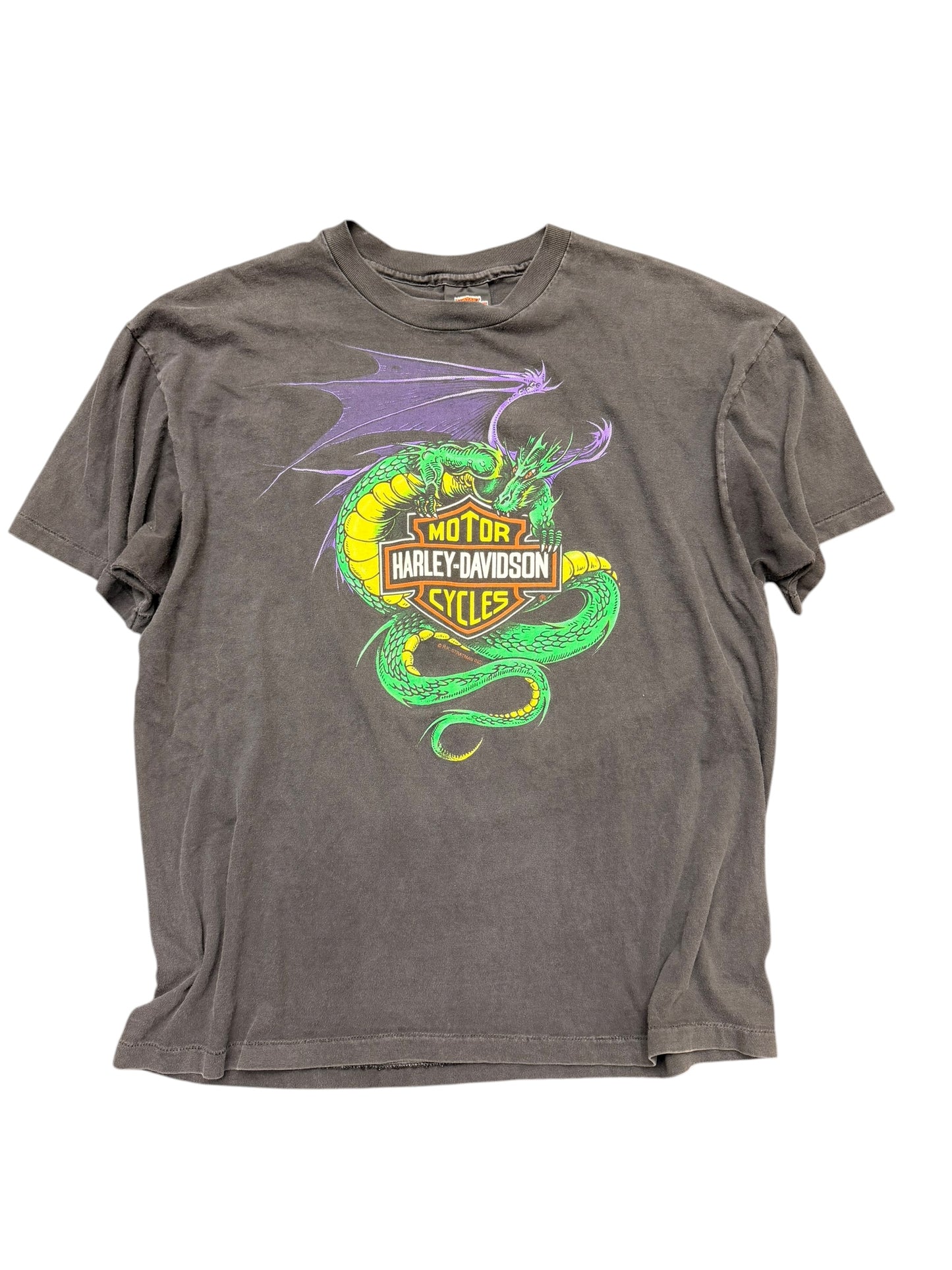 Vintage Harley Davidson Dragon Myrtle Beach Rare Graphic Tee Size XL