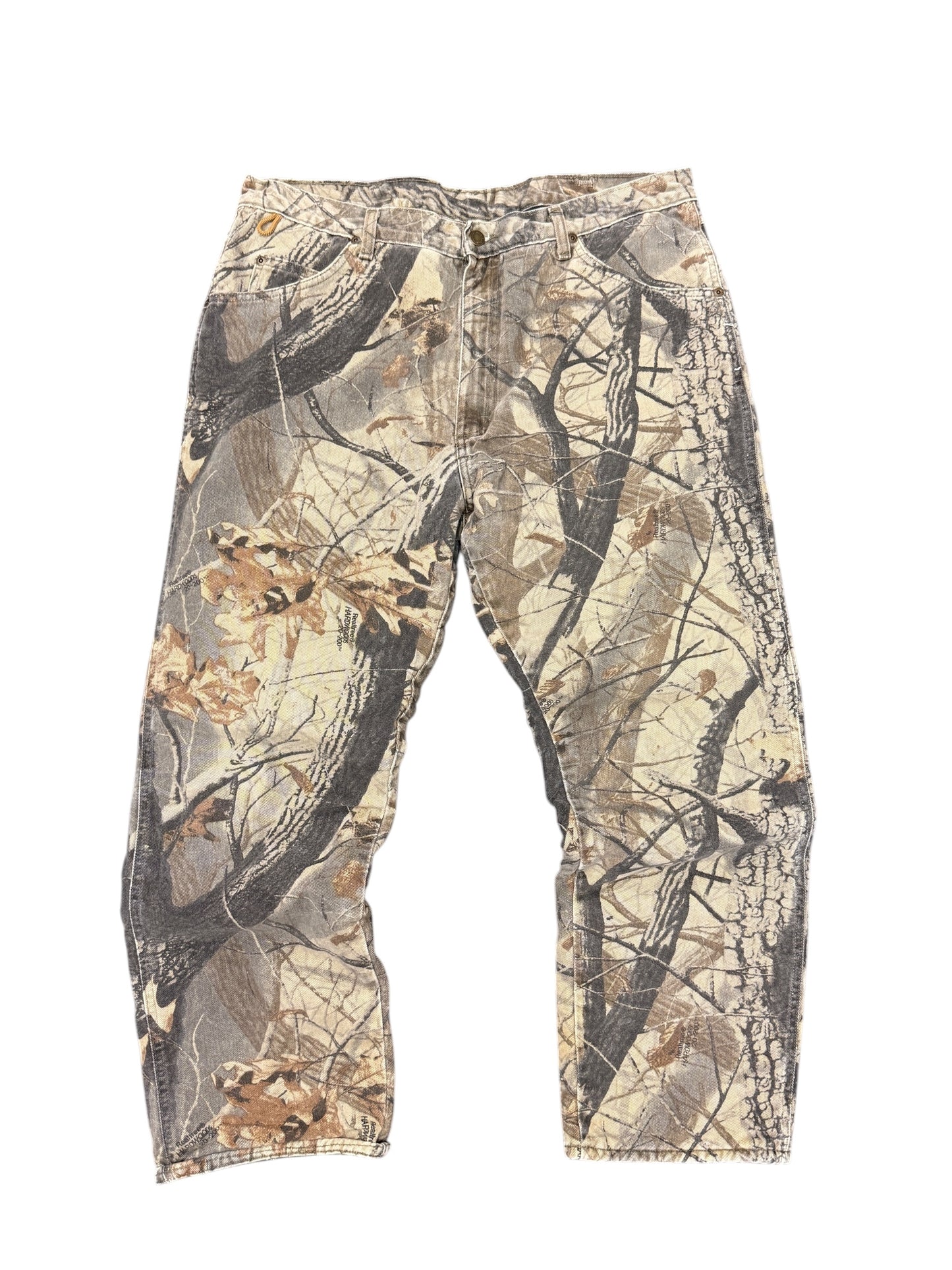 Vintage Wrangler Rugged Wear 38x30 Fleece Lined Camo Pants