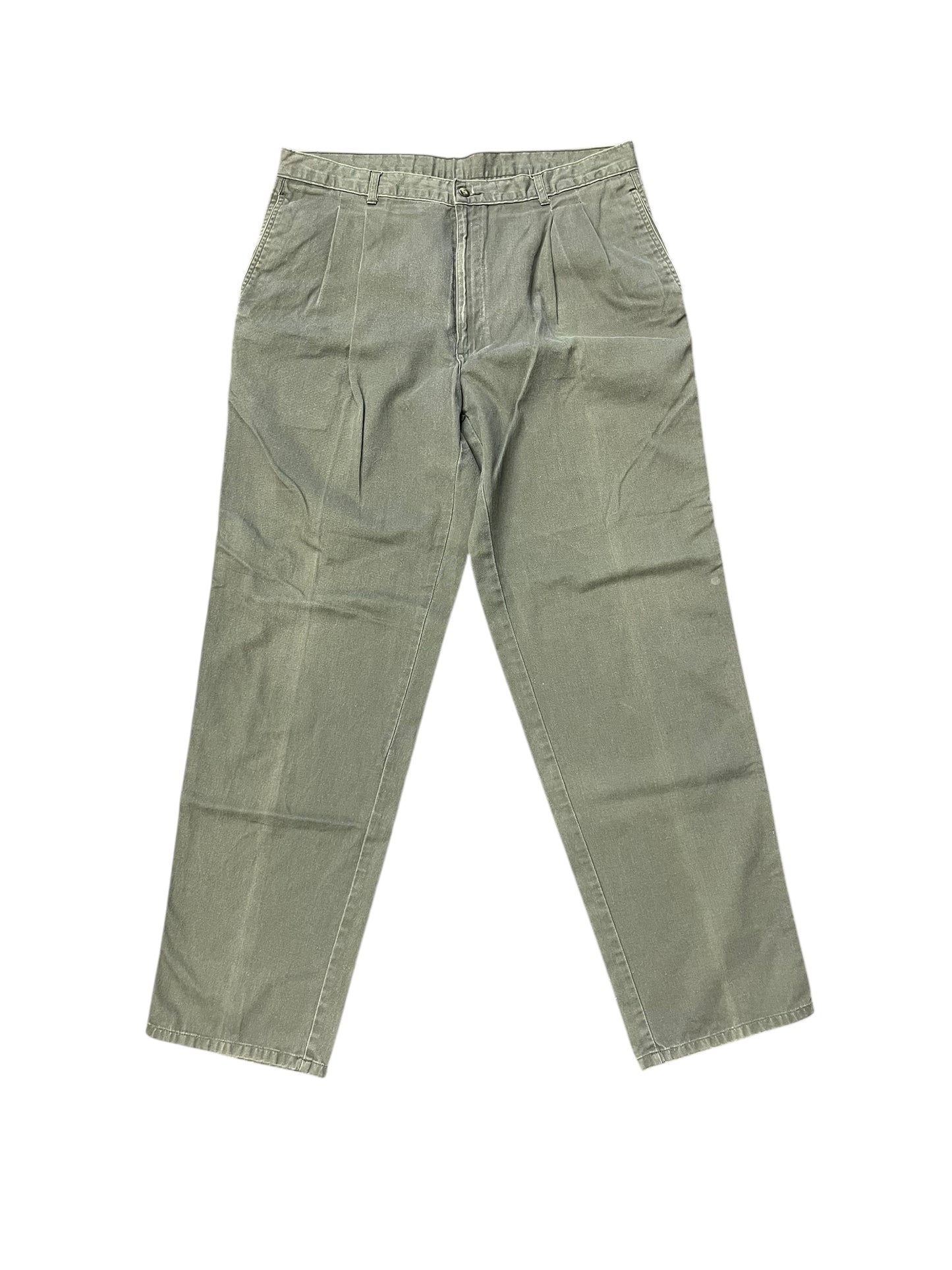 Vintage Faded Green Canvas Pants 36x36