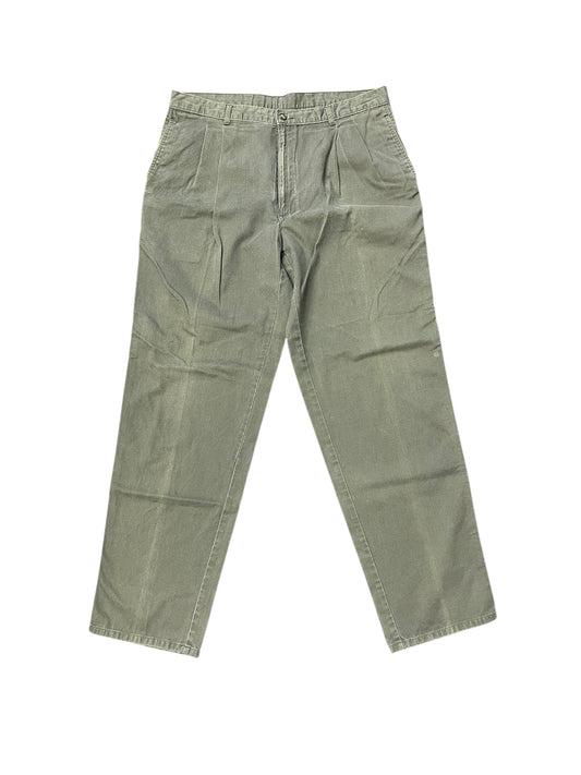 Vintage Faded Green Canvas Pants 36x36