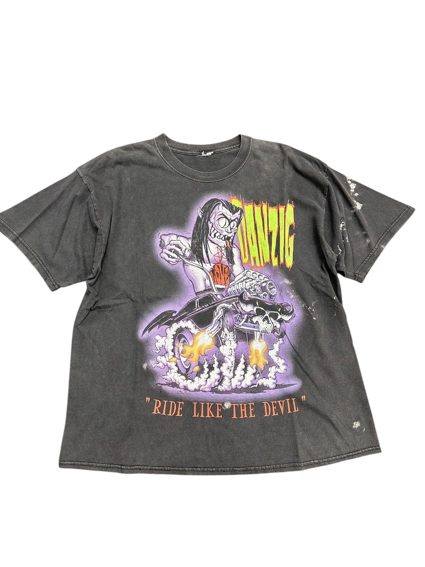 Danzig Run Like The Devil Thrashed Band Tee Size L