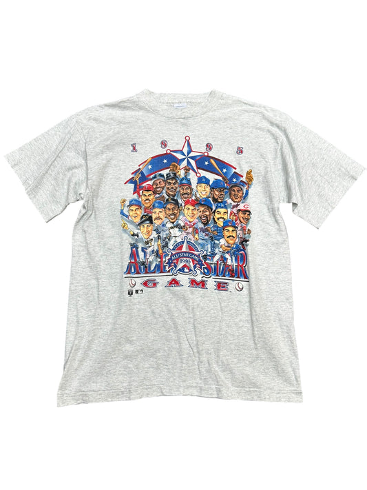 Vintage 1995 MLB ALL STAR Game Bobblehead Lineup Tee Size L