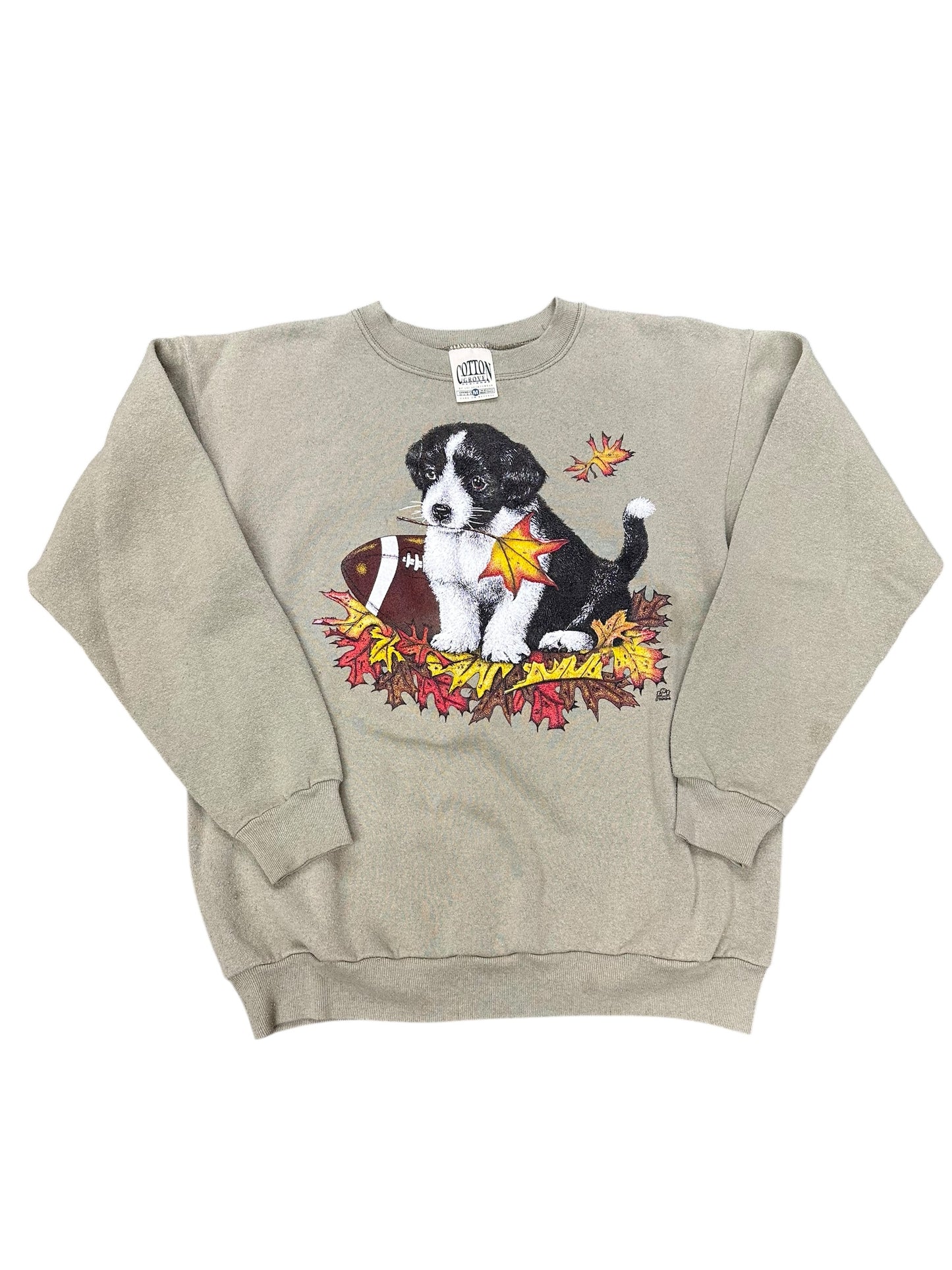Vintage 1994 Puppy Football Crewneck Size M