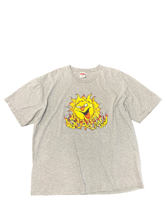 Supreme Sun Tee Heather Grey Pre-Owned size XL