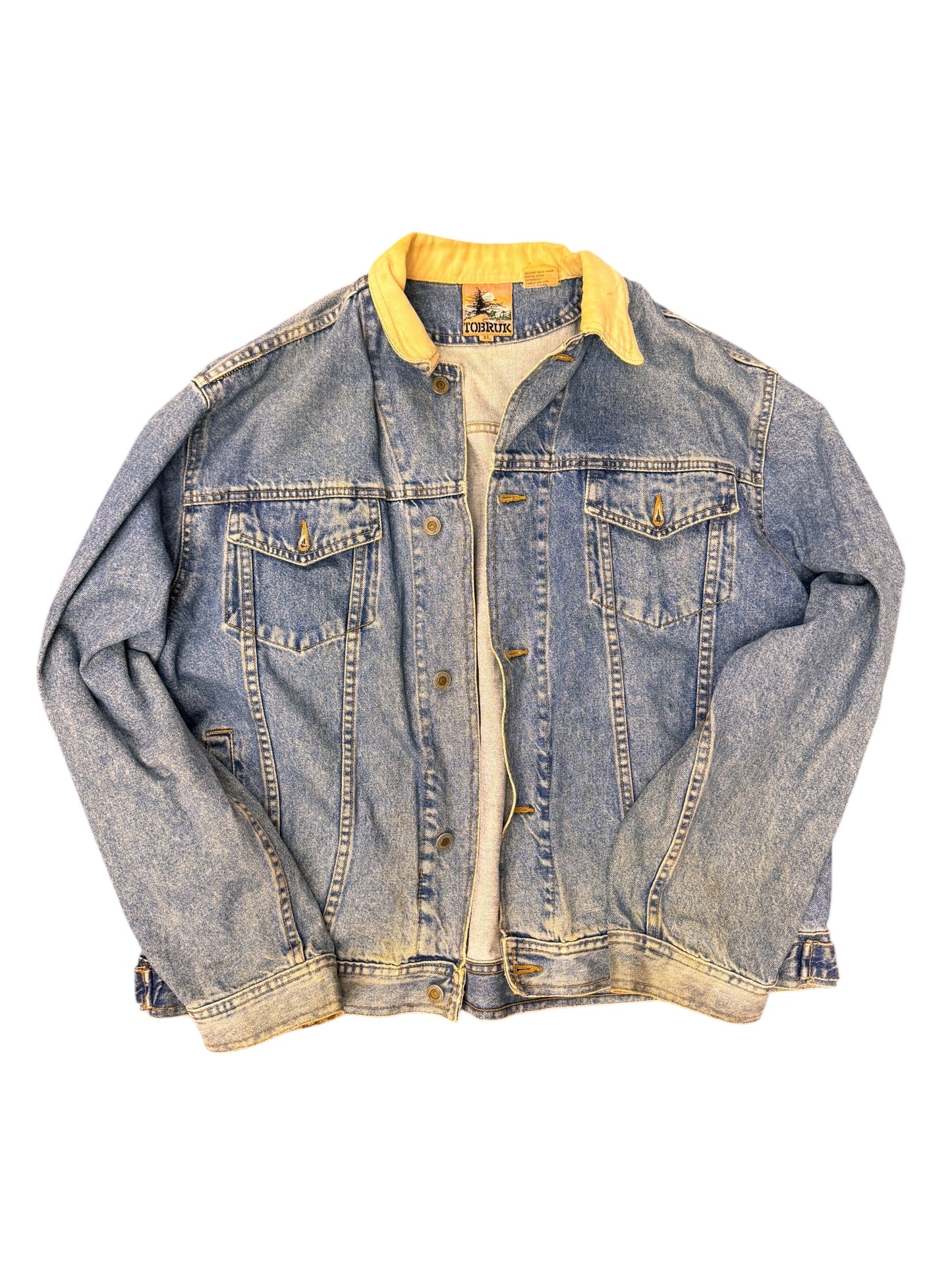 Tobruk Denim Jacket Cord Collar Size XL