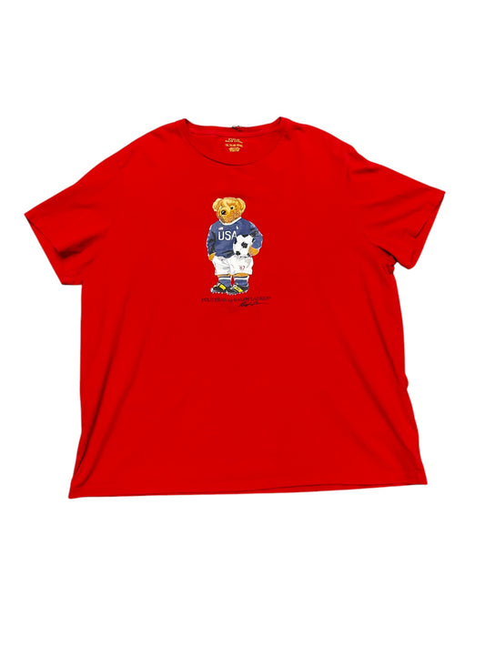 Polo Bear by Ralph Lauren Soccer Outfit Graphic Print Red Tee Size XXL