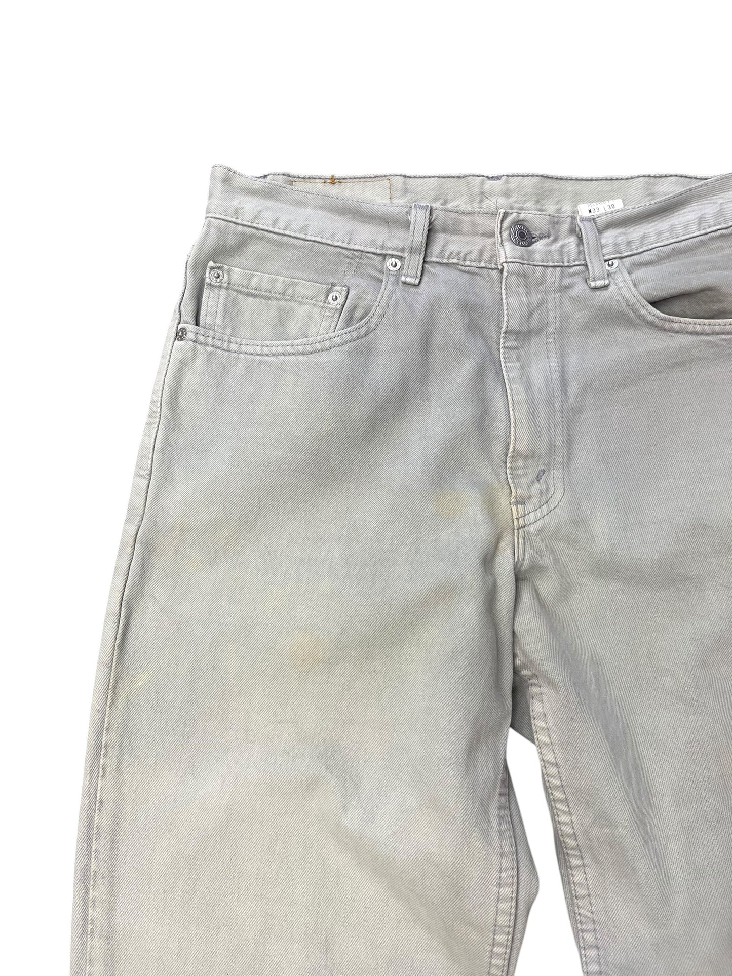 Vintage Levi's 550 Grey Distressed Red Tab Pants 33x30