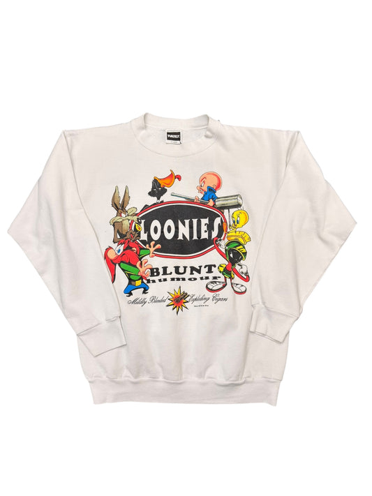 Vintage 90’s Looney Tunes Blunt Humour White Crewneck size XL