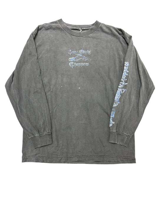 Y2K Orange County Choppers Distressed Long Sleeve Tee size M/L