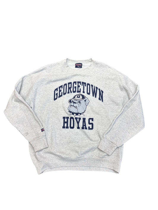 Vintage 90s Georgetown Hoyas Name/Logo Graphic Crewneck Size XL