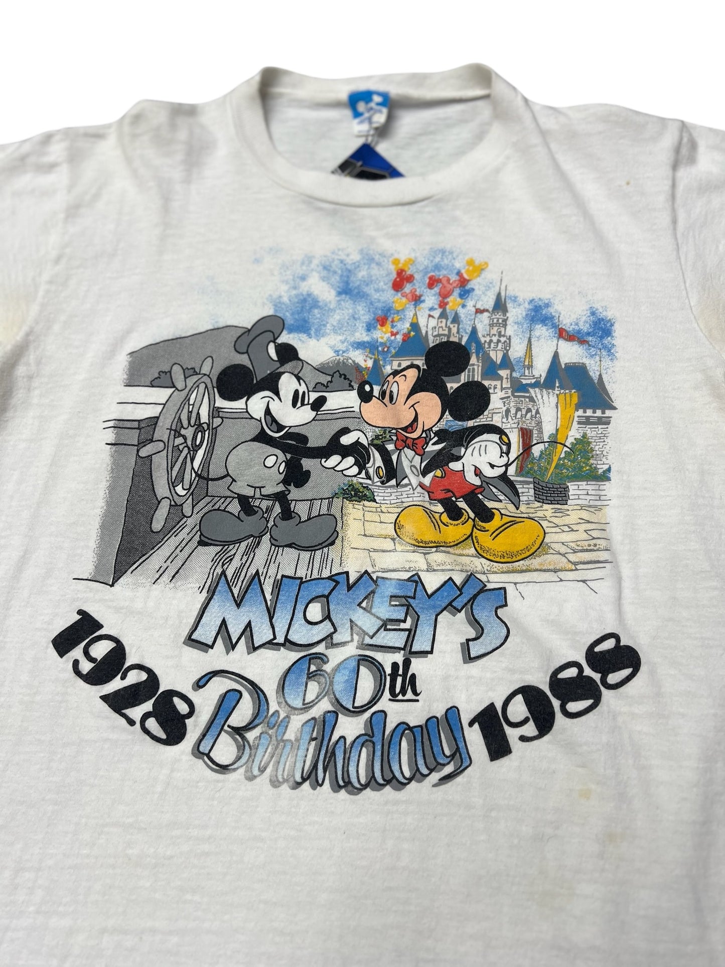 Vintage Disney 1988 'Mickeys 60th Birthday' Graphic Tee Size M