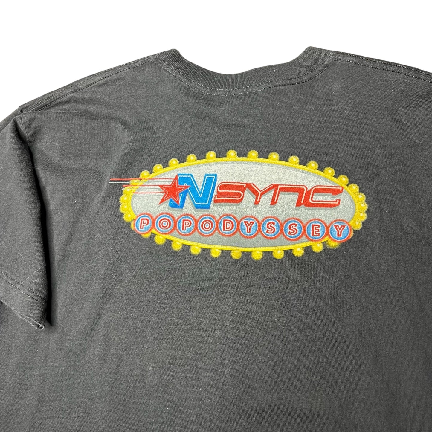 Vintage 2000 NSYNC Pop Odyssey Black Band Tee Size L
