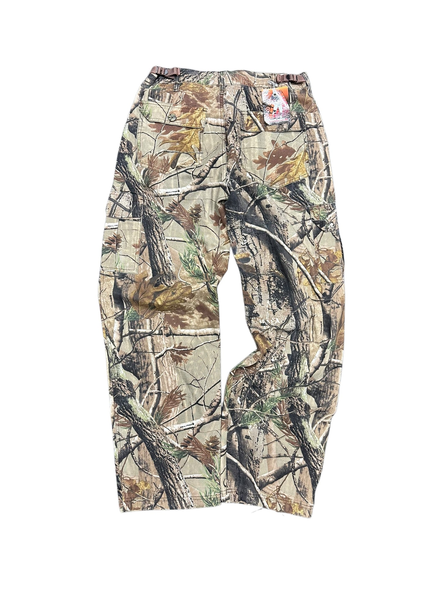 Realtree/Russell Woodland Camo Cargo Pants Size M