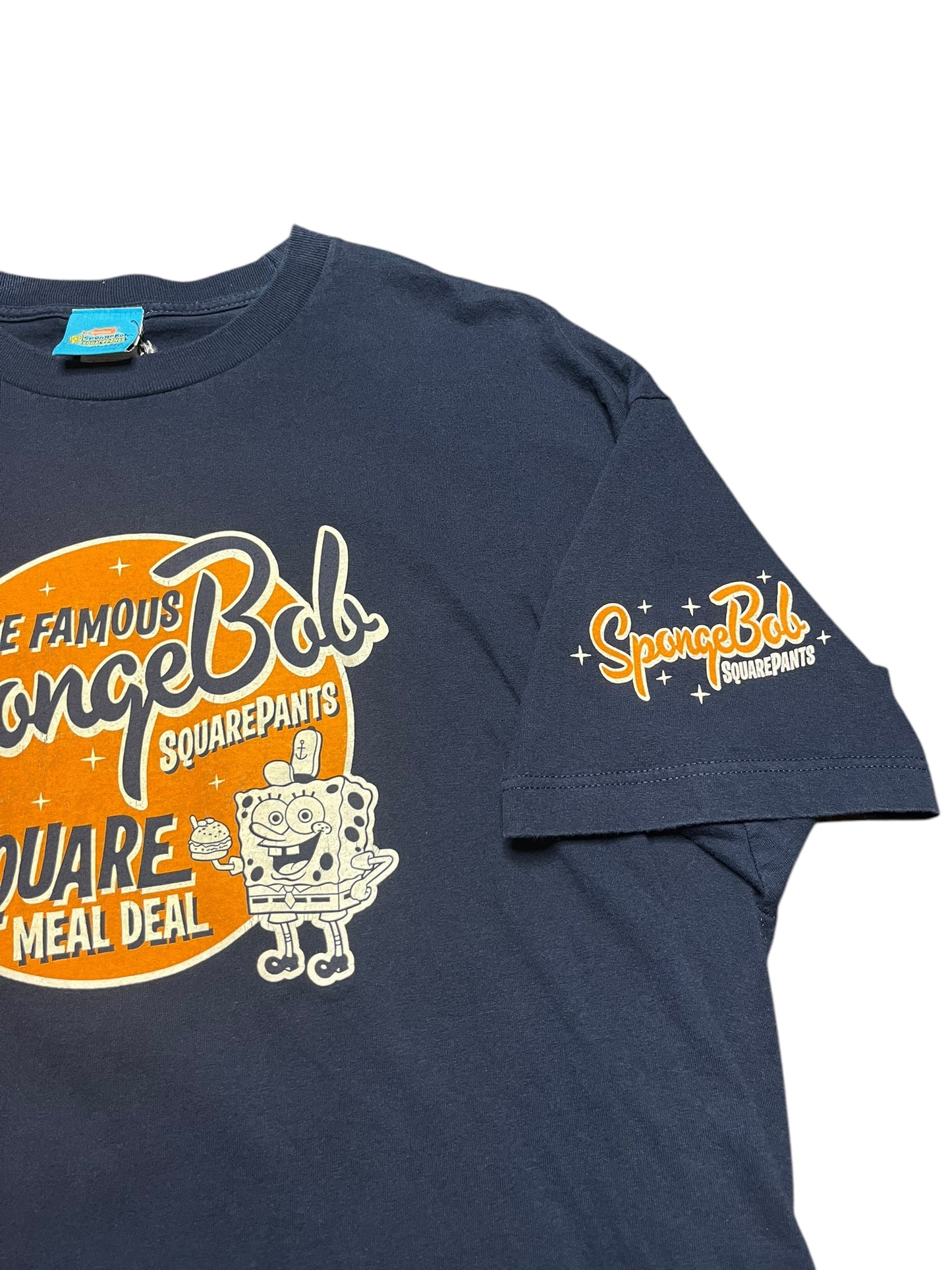 Vintage 2002 SpongeBob 'The Famous Square Meal Deal' Graphic Tee Size XXL