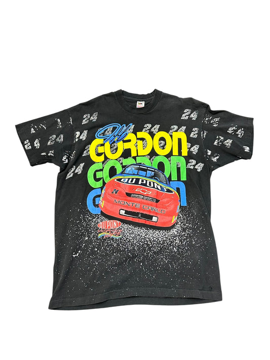 Vintage Jeff Gordon Distressed Going Going Gone NASCAR AOP Tee Size XXL