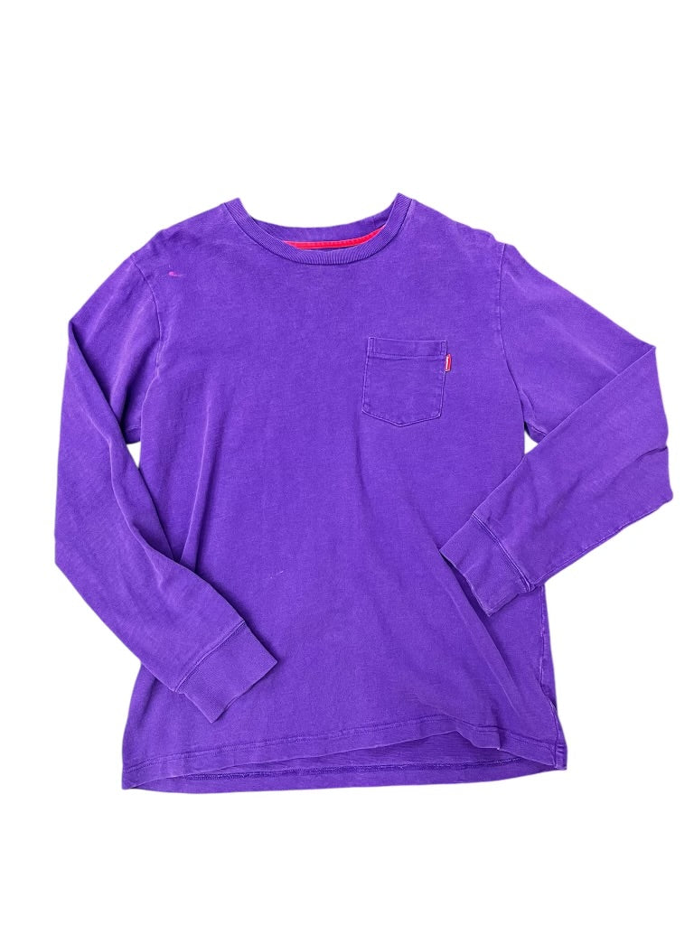 Supreme Blank Purple Pocket Long Sleeve Size M