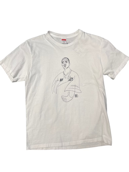 Supreme SS18 Prodigy White and Black Graphic Size M