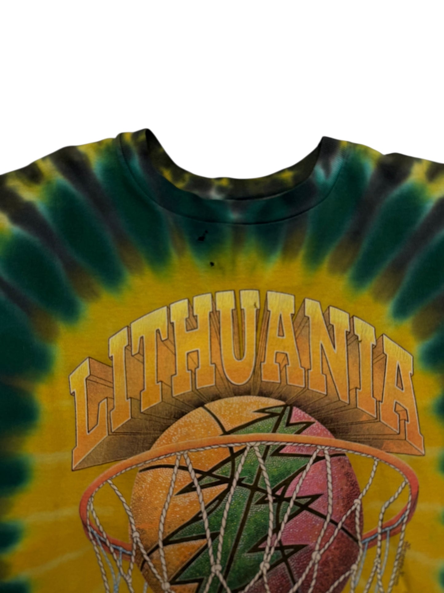 Vintage 1996 Lithuania Grateful Dead Basketball Tee Size XXL
