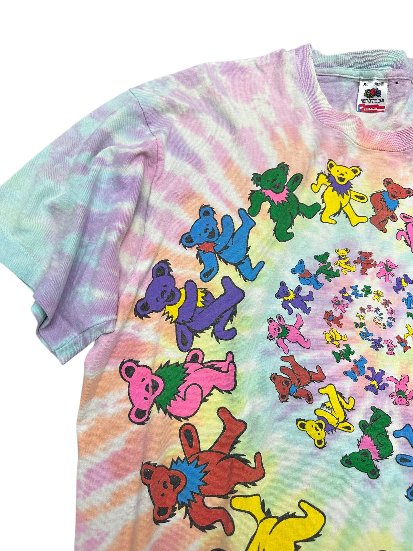 Vintage 90s The Grateful Dead Classic Spiral Bears Tee Size XL