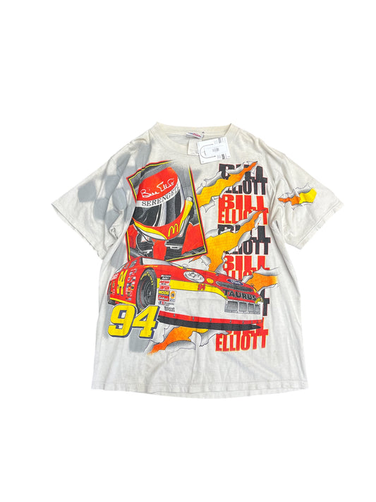 Vintage 1998 Nascar Logo Athletic Bill Elliott McDonalds Car Tear Through Size L