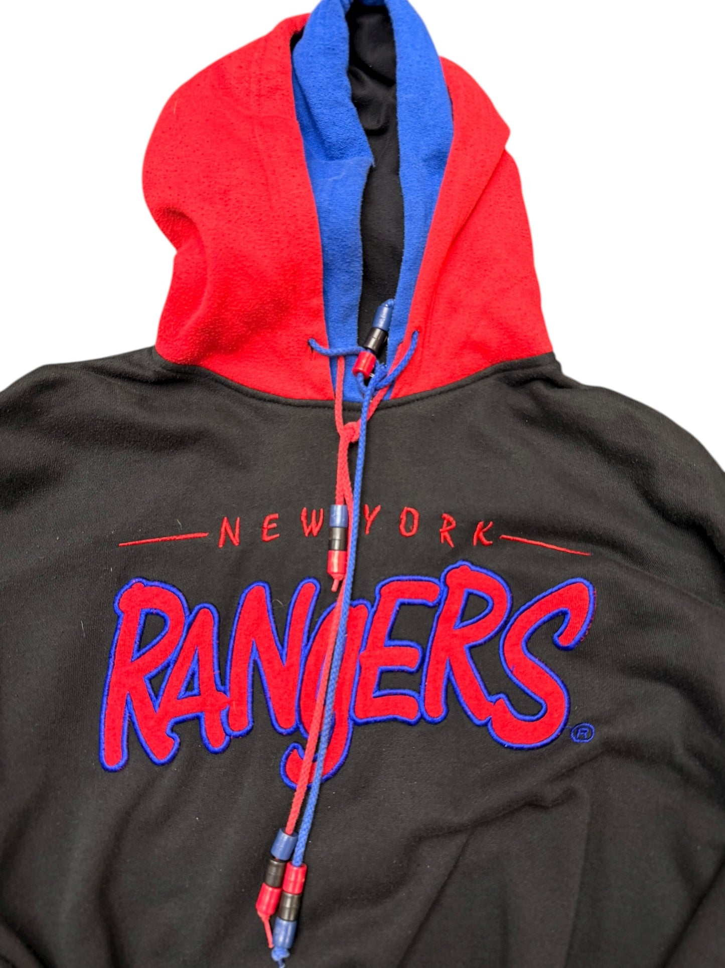 RARE Vintage Starter NY Rangers Double Hoodie Size Large