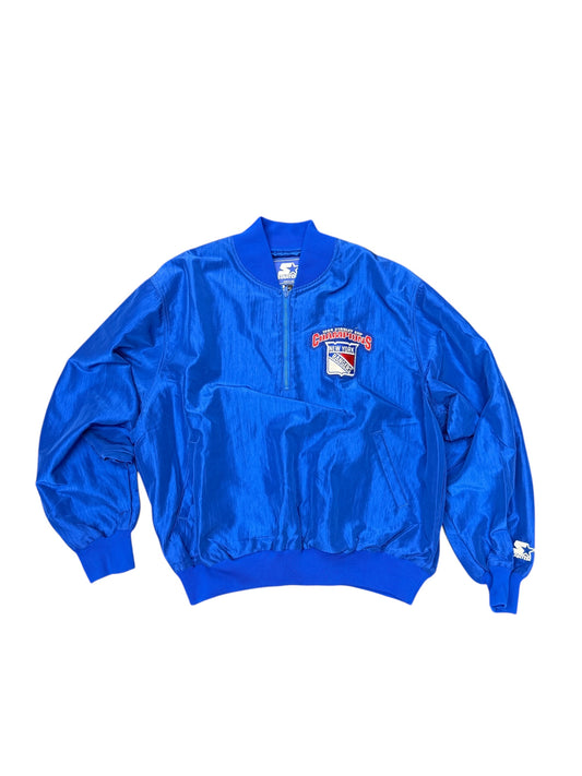 Vintage 90’s New York Rangers Starter Quarter Zip Windbreaker size XL