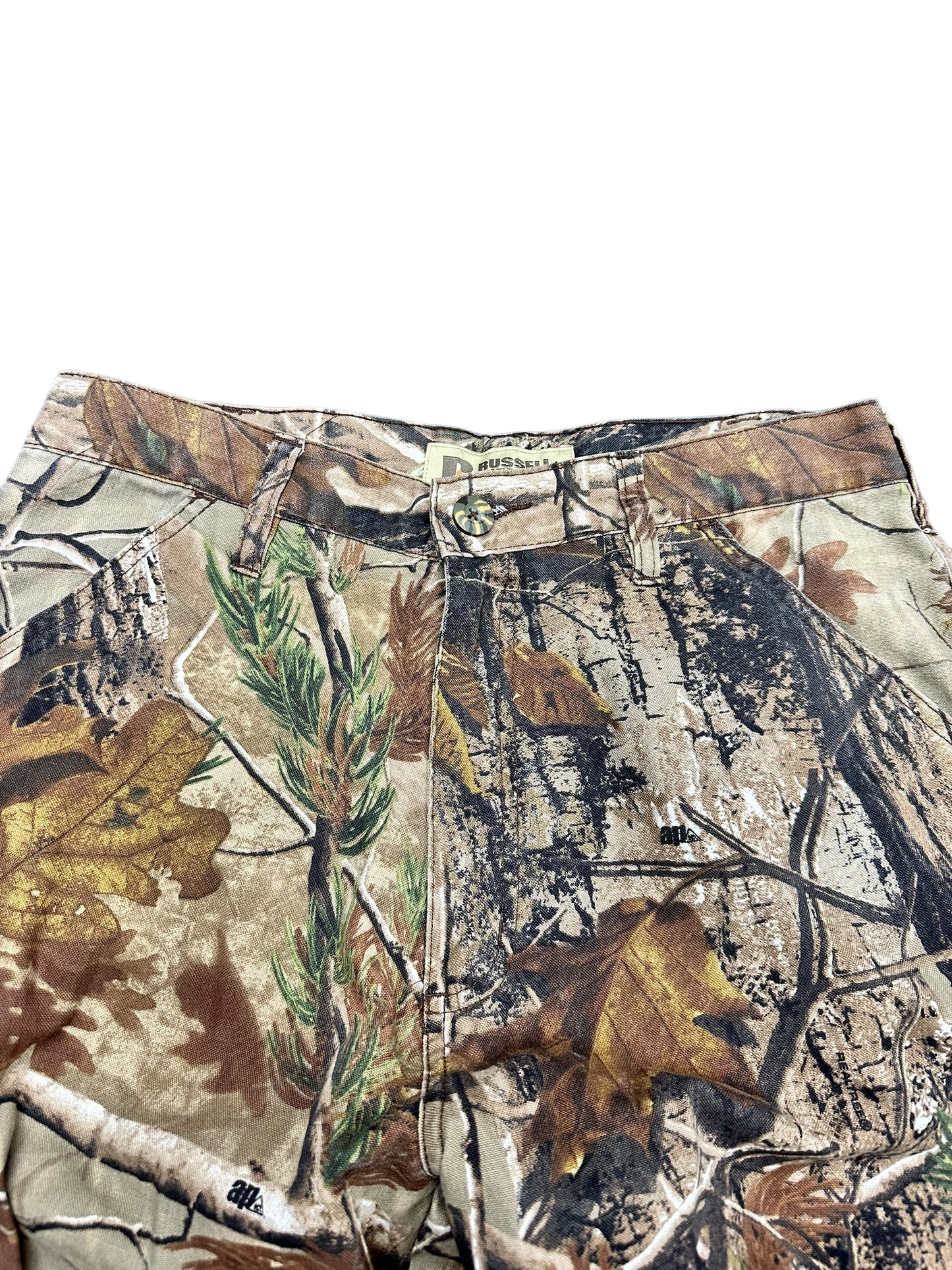 Realtree/Russell Woodland Camo Cargo Pants Size M