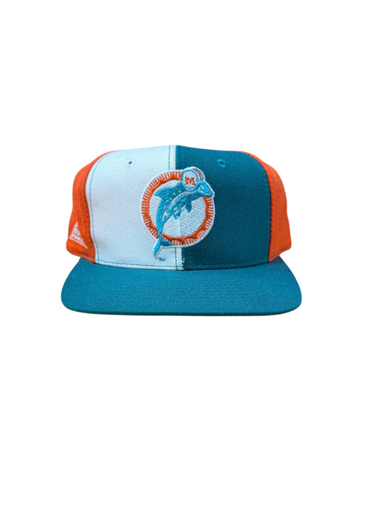 Vintage 90’s Miami Dolphins Apex One Pinwheel Wool Snapback Hat