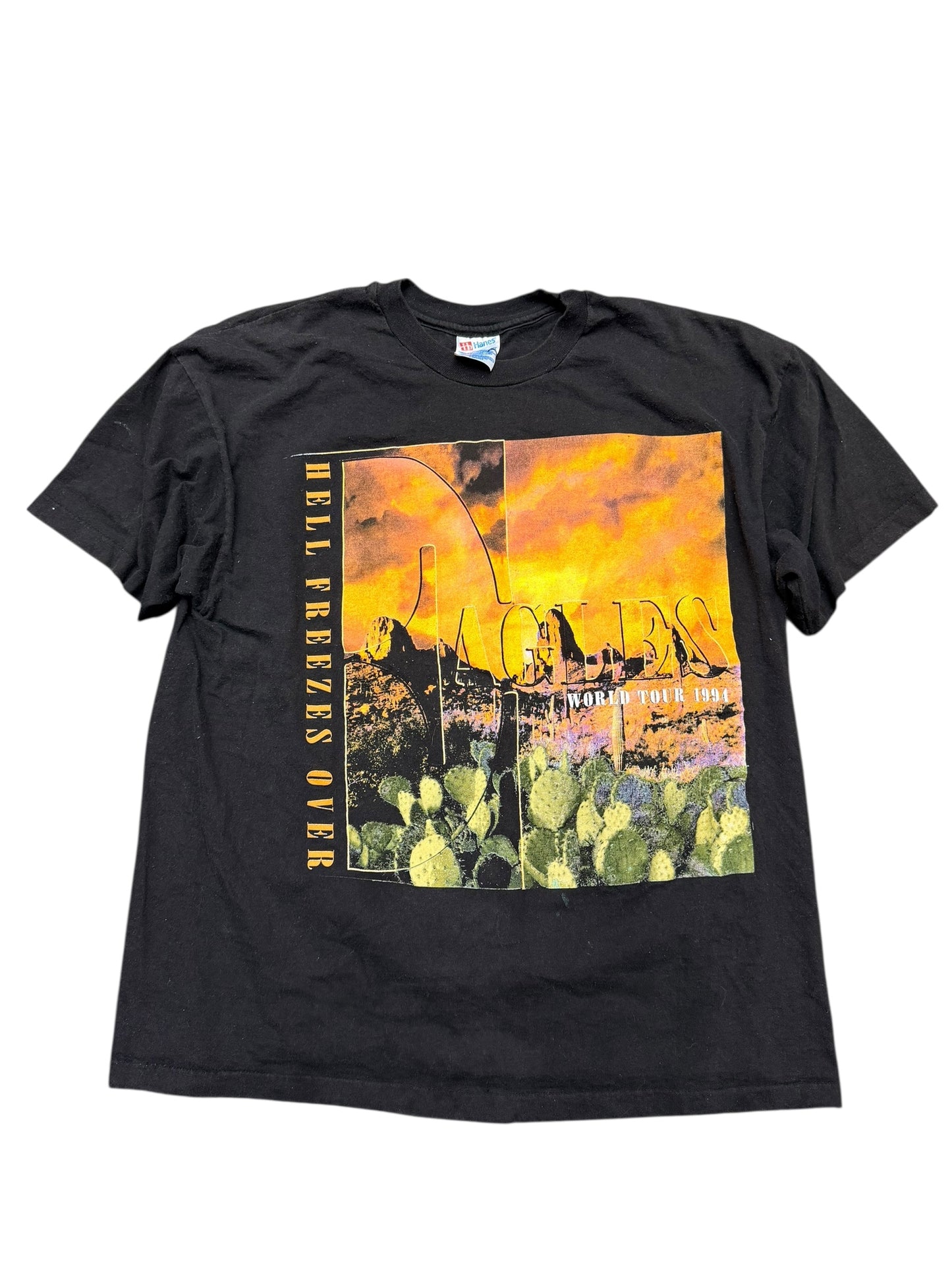 Vintage 1994 Eagles Hell Freezes Over Tour Tee Black size L/XL
