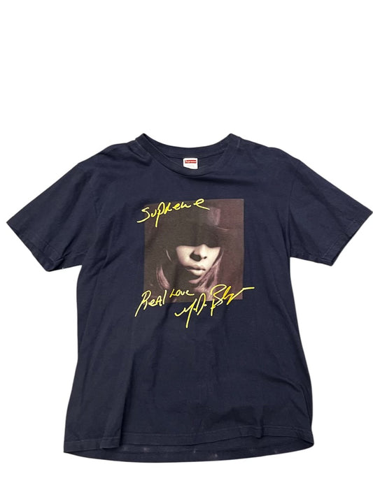 Supreme Mary J Blige Navy Graphic Tee Size M