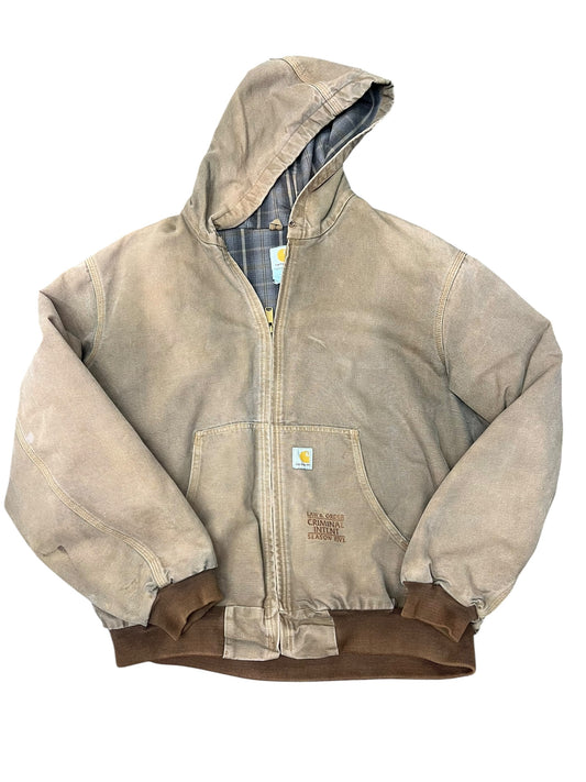 Carhartt Chocolate Canvas Jacket Law & Order Staff Jacket Size XXL