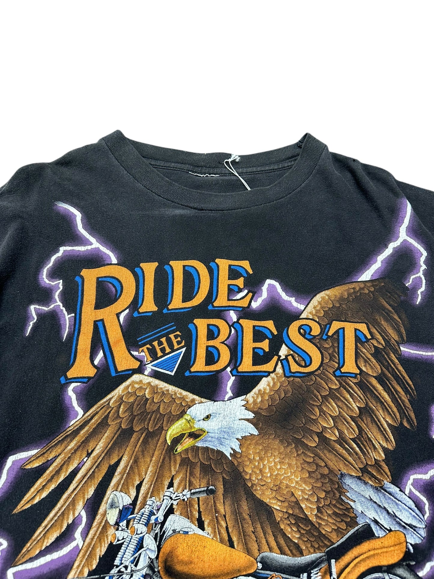 Vintage USA Thunder Ride The Best Lightning Graphic Tee Size XL