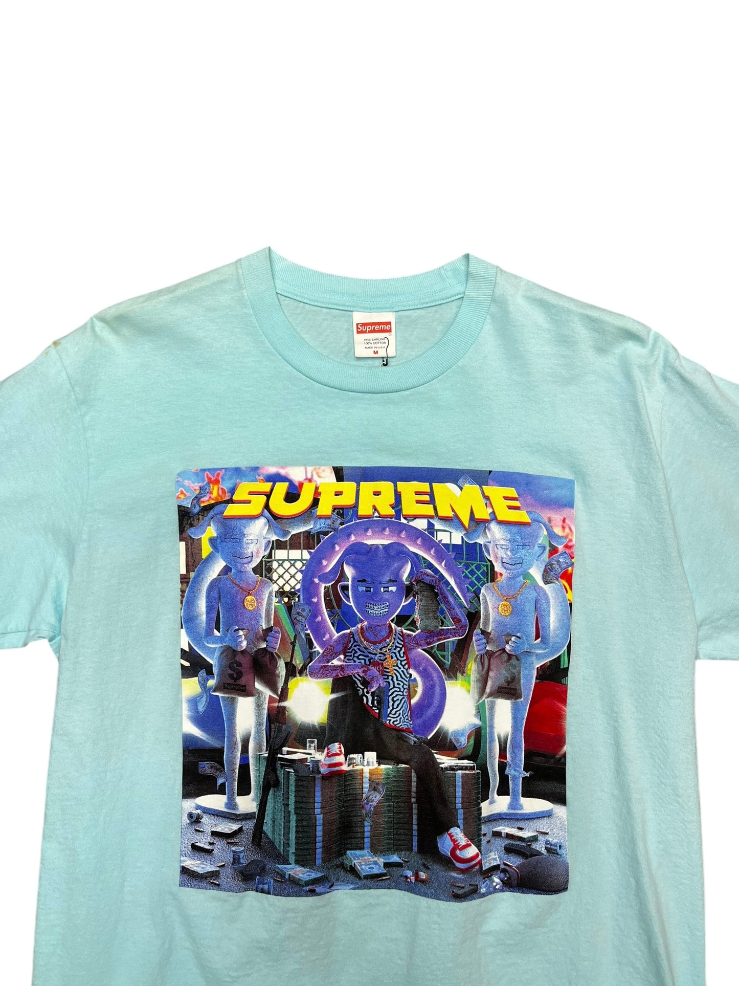 Supreme Richest Tee Turquoise Size M